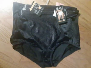 NWT Bali 3XL Light Control Smooth Shaping Briefs Style Black 2 Pairs Panty - Picture 1 of 3