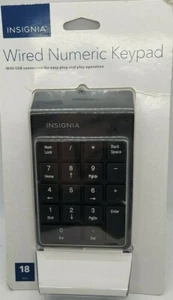 Insignia USB Wired Numeric Ten Keypad Number Pad- Keyboard 18 Keys - Picture 1 of 2