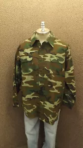 NEW Vtg Prentiss Camo/Camouflage LS Hunting Shirt Sz XL USA made Army Pattern - Picture 1 of 5