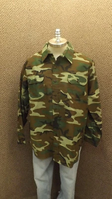 NEW Vtg Prentiss Camo/Camouflage LS Hunting Shirt  Sz XL USA made Army Pattern - Image 1 of 4