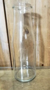 Botella de leche de vidrio grande vintage estilo tarro granja decoración boda 11" - Imagen 1 de 7