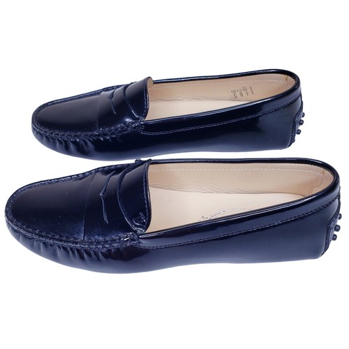 TOD’S Mocassini da guida TOD'S Gommino neri in pelle verniciata mocassini penny taglia 36 US6
