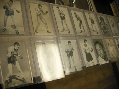 20 Different Vintage Boxing Exhibit Cards - Image 1 of 4