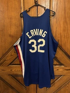 Julius Erving Dr. J New York Nets 32 1975-76 Mitchell & Ness Jersey Men's Sz 56 - Bild 1 von 5