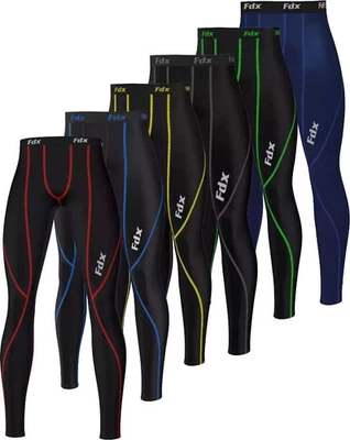 Mens Compression Trouser Winter Sports Gym Running Thermal Leggings Pant uk - Image 1 of 4