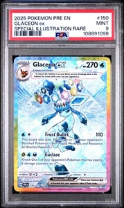 Glaceon Ex 150 PSA 9 Mint - Prismatic Evolutions - Pokemon - Picture 1 of 2