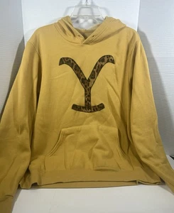 Pullover Hooded Sweatshirt XL Yellowstone Logo on front Sweet Treasures MUSTARD - Picture 1 of 9