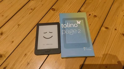 tolino page 2 T301 8GB Wi-Fi 6 Zoll schwarz beleuchtet eBook-Reader neuwertig - Bild 1 von 4