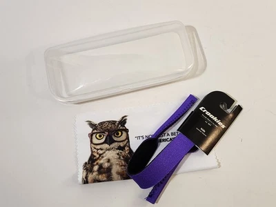 Croakies儿童眼镜固定器紫色眼镜皮带带盒、服装和钢笔 — 第 1/4 张图片