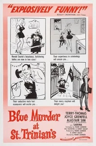 Historic Blue Murder At St. Trinian's 1957 Movie Advertising Postcard - Picture 1 of 2