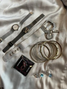 Vintage Jewelry LOT earrings pendant skagen watches bangles SS 925 ETC - Picture 1 of 13