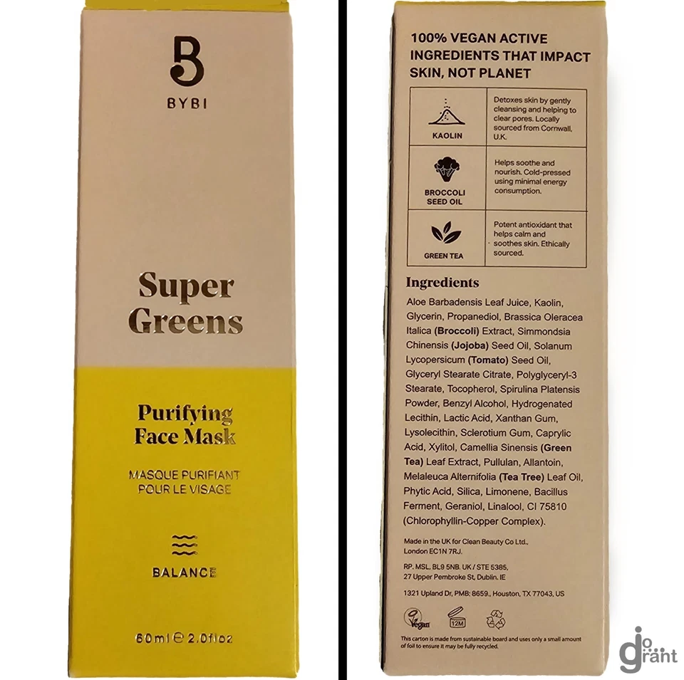 BYBI Super Greens Purifying Face Mask Balance 60ml  - Image 1 of 1