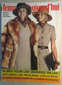 Old french magazine Femmes d'Aujourd'hui n°1446 du 17/01/1973 avec patron - Picture 1 of 2