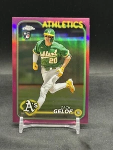 2024 Topps Chrome Zack Gelof RC Pink Refractor Rookie Card #282 - Athletics - Picture 1 of 2