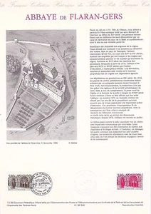 Philatelistisches Dokument 1. Tag: 12- 1990 - Abtei von Flaran-Gers - Bild 1 von 1
