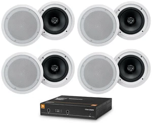 JBL CSA 2120 Commercial Amplifier Amp+(8) 8" White Ceiling Speakers 4 Restaurant - Picture 1 of 12
