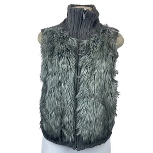 Justice Youth Girl's Grey Faux Fur Lining Size Vest Sz 16- NWT - Picture 1 of 7