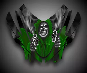 Arctic Cat M7 M8 M1000 Crossfire 05-11 Graphics Decal kit Hood Grim Reaper Green - Bild 1 von 1
