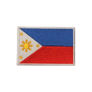 Philippines Country Flag Patch Iron On Patch Sew On Badge Embroidered Patch - Picture 1 of 1