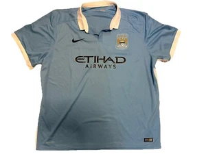MANCHESTER CITY 2015 2016 HOME FOOTBALL SHIRT SOCCER JERSEY NIKE 3XL - Picture 1 of 8
