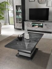 7star Hilton High Gloss Grey Italian Matching Coffee table, Side table & TV unit