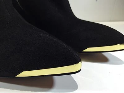 Rachel Zoe Blk Kid Suede NADIA Wedge Heel Bootie Size 10M, Ankle, High - Image 1 of 4