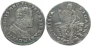 Firenze - Cosimo I (1536-1574) - Testone II Serie Ag g.8,9 - RARA Mir149 - Bild 1 von 1