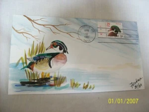 Fisher's first day cover for the wood duck from 1991 31/50 - Picture 1 of 1