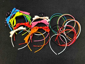 24 Pcs Women Girl Bowknot Dots Headbands and Solid Headband Hair Accessories - Picture 1 of 10