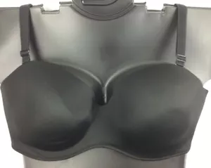 Reggiseno senza spalline Multiway Boost senza spalline NERO Cacique Lane Bryant nuovo senza etichette - Foto 1 di 12