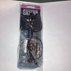 F0STER GRANT PREMIUM MATERIAL & CONSTRUCTION READING GLASSES W CASE Sz +2.50 DWK - Picture 1 of 5