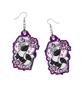 Pendientes de gusano de arena gusano de arena Beetlejuice Betelgeuse extraño inusual Lydia Deetz - Imagen 1 de 1
