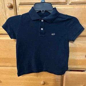 Vineyard Vines Boy’s Navy Blue Pique Polo Size 5 - Picture 1 of 8
