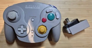 RARE Grey Wavebird Nintendo GameCube Wireless Controller with Receiver in VGC - Picture 1 of 13