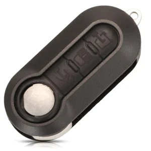 3 BTN Black Remote Key Fob For Fiat 500 Doblo Fiorino Grande Panda (From UK) - Picture 1 of 2