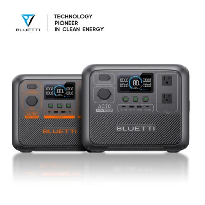 BLUETTI AC70/AC70P 1000W 768Wh/864Wh Portable Power Station LiFePO₄ for RV Trip