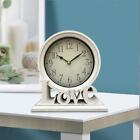 Round Desk Clock Mantel Clocks Non Ticking Shelf Love