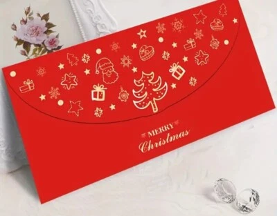 3D-Geldgeschenk-Umschlag °Merry Christmas° Weihnachten Winter - Geld / Gutschein - Bild 1 von 2