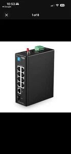 10 Port Industrial Switch 8 X 10/100Mbps & 1 X 10/100/1000 & 1 Gigabit SFP - Picture 1 of 8