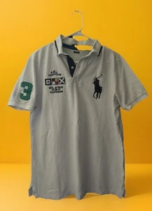 Polo Ralph Lauren Yacht Club Anchor Crest Patch Golf Big Logo Polo Shirt S/P - Picture 1 of 6