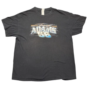Jimmy Adams 56 Racing Tee Black Graphic Car Shirt Gildan XL Vintage Style - Picture 1 of 4