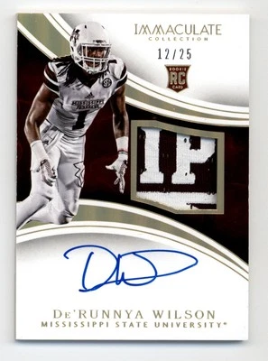 2016 Immaculate Collection Collegiate Gold #127 De'Runnya Wilson Auto 12/25 - Image 1 of 2