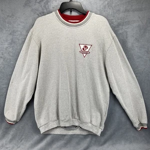 Vtg Marines Pullover Adult Medium Gray White Basic Issue Crew Sweatshirt LS USA - Picture 1 of 11