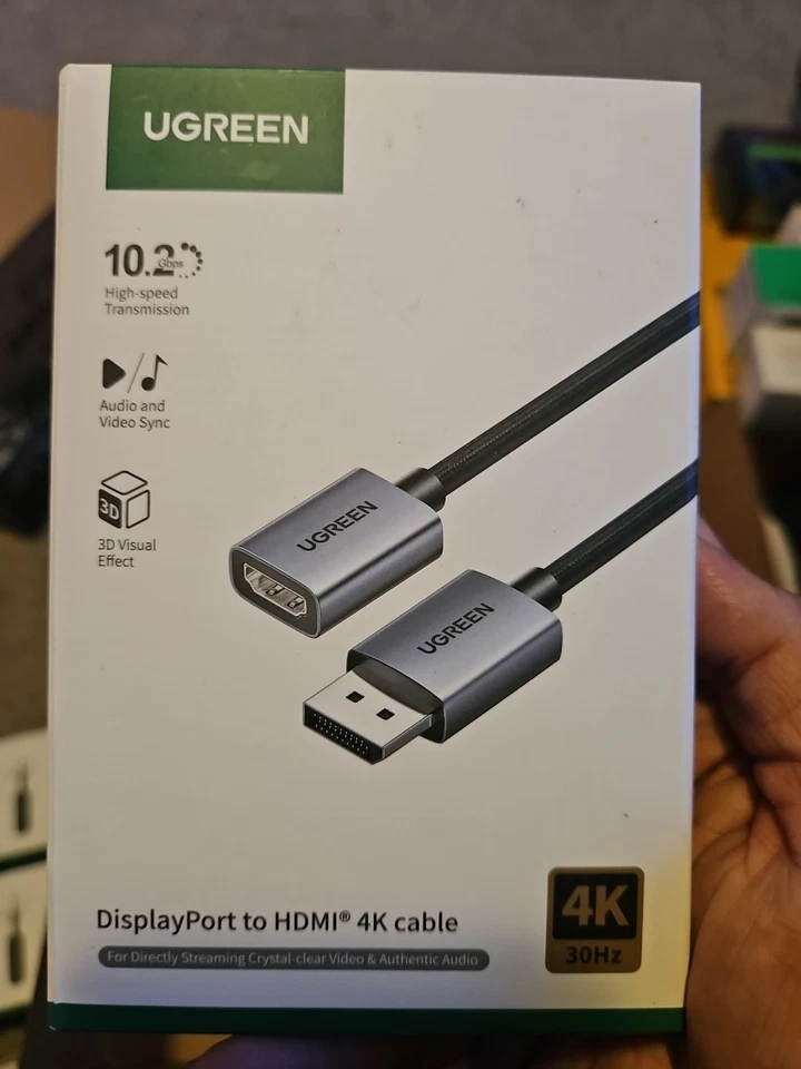 Paquete de 2 cables UGREEN Display a HDMI 4K 30hz Foto 1 de 1