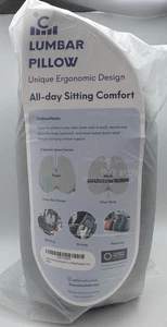 Cushion Lab extra dichtes Lendenkissen Unterer Rücken Schmerzlinderung mit Gurt Grau Neu - Bild 1 von 8