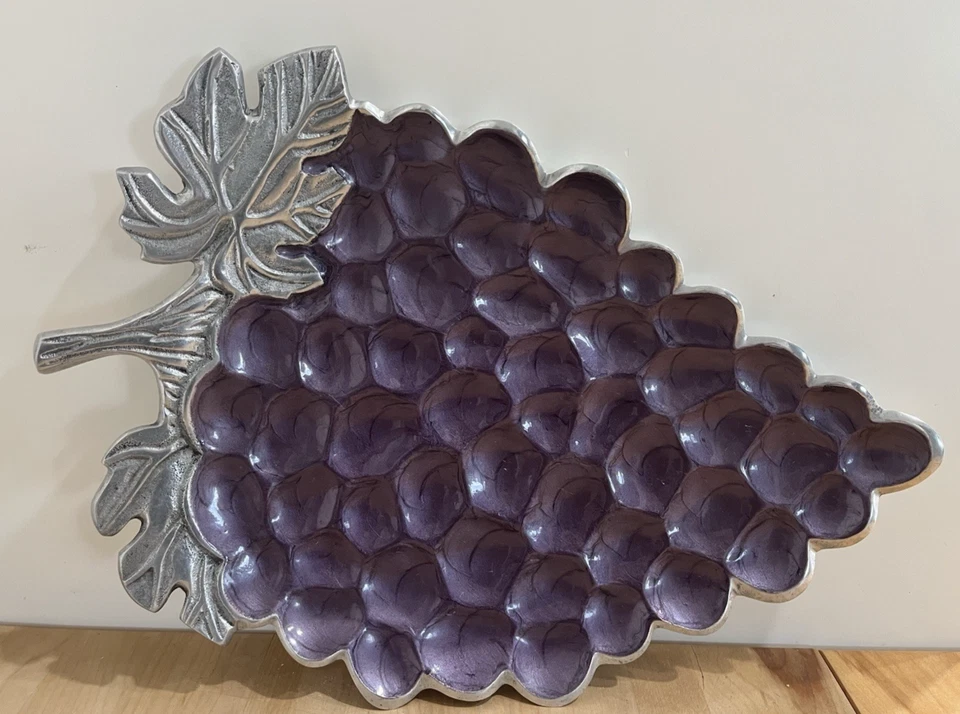 Фиолетовое виноградное блюдо Julia Knight поднос измельченный перламутр эмаль для большого пальца - Изображение 1 из 4