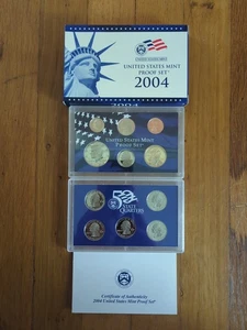 NEW 2004 United States Mint Proof Coin Set US 50 State Quarters COA Uncirculated - Picture 1 of 2
