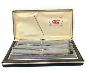 CROSS Sterling Silver Ballpoint, Pencil & Select Tip Pen Trio Set Vintage In Box - Picture 1 of 5
