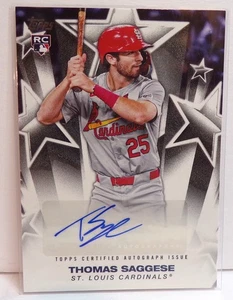 2025 TOPPS SERIES 1 THOMAS SAGGESE RC BASEBALL STARS AUTO! CARDINALS #BSA-SAG - Picture 1 of 2
