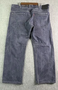 Levis 569 Loose Straight Buckle Back Gray Dark Wash Whiskering 38x30 (38x28) - Picture 1 of 9